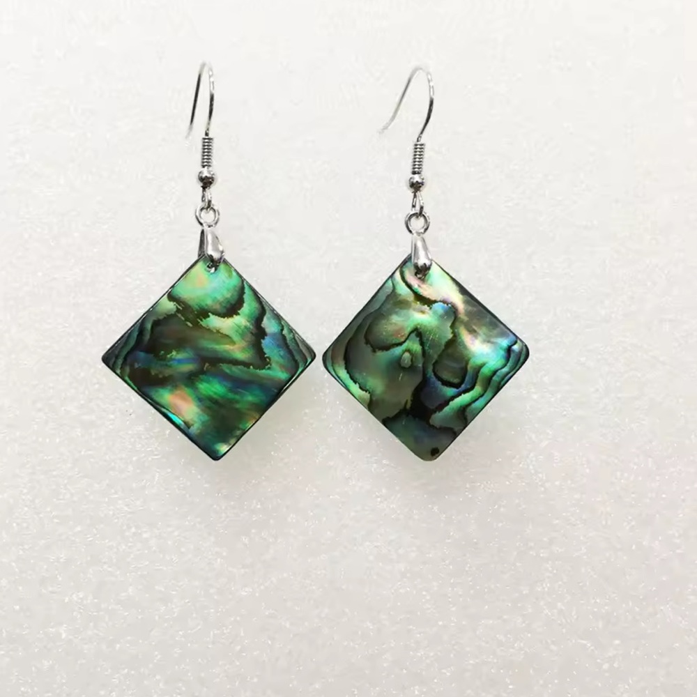 Natural Abalone Shell Earrings - image 4